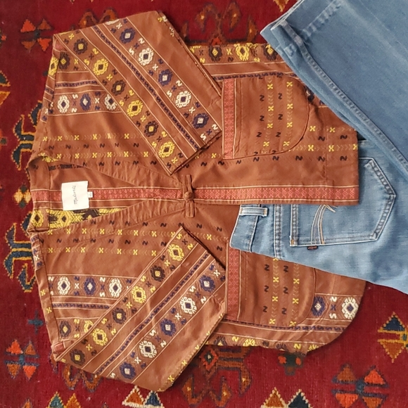 Madewell Jackets & Blazers - Madewell embroidered textile jacket size S